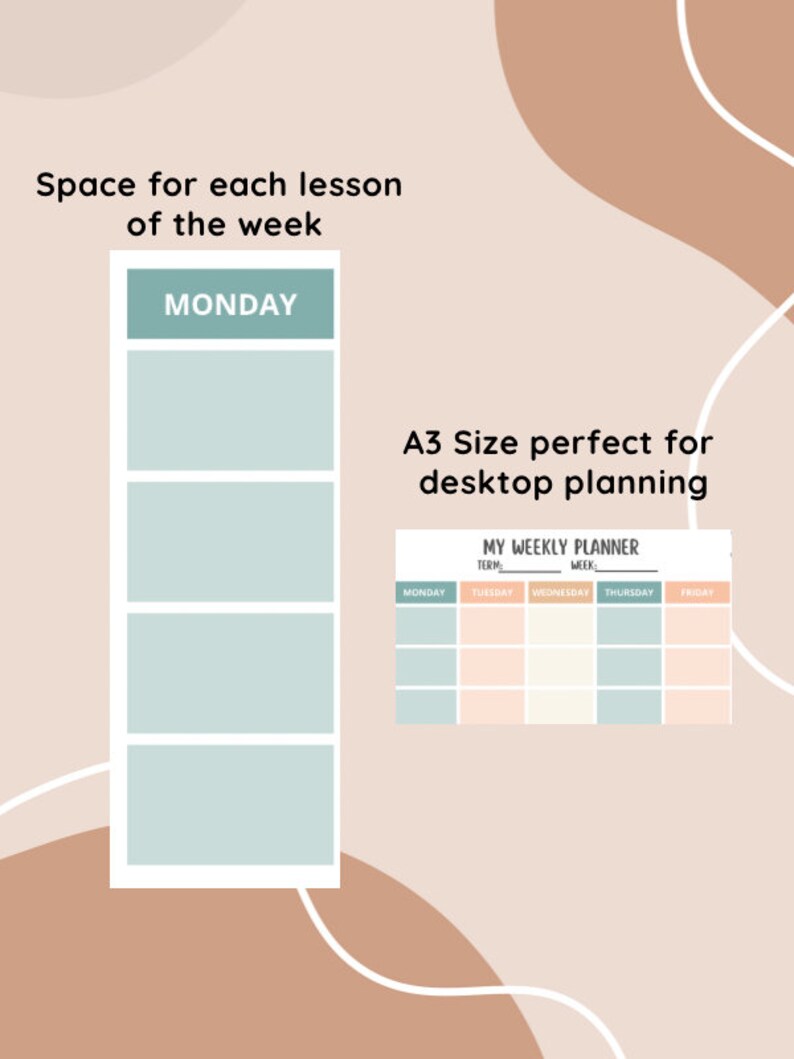 Weekly Desktop Planner Printable Pdf Download Etsy