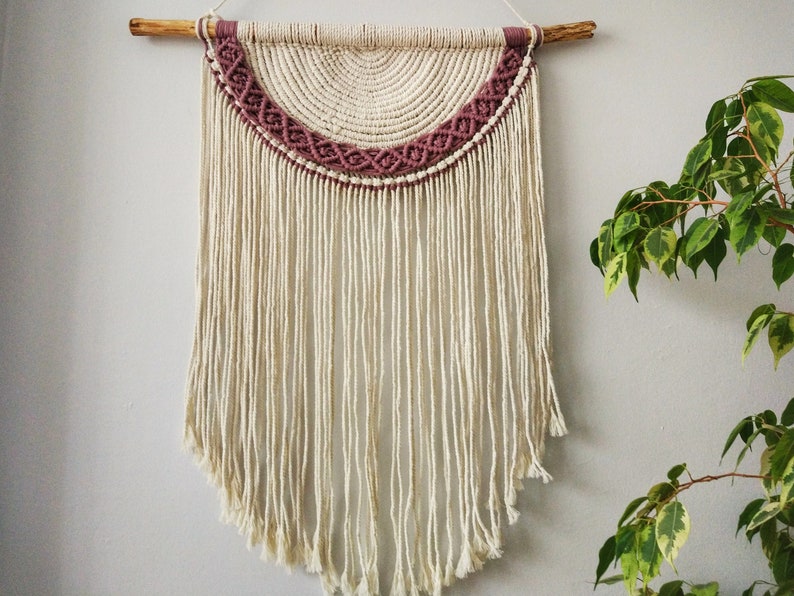 Macrame Wall Hanging, Boho Wall Decor, Nursery Decor, New Home Ornament, Housewarming gift, Gril image 1