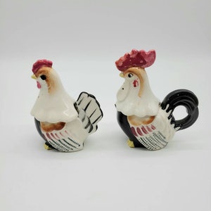Vintage 1950&#39;s Ceramic Chicken/Rooster Condiment Stacker made in Japan