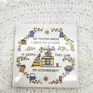National Potteries Ceramic Tile &quot;Like My Kitchen Best&quot; 6×6