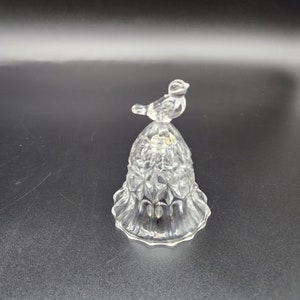 Vintage Crystal Hofbauer The Byrdes Collection Bell 3.75&quot;
