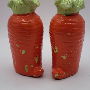 Vintage Japanese Carrot Salt and Pepper Shakers