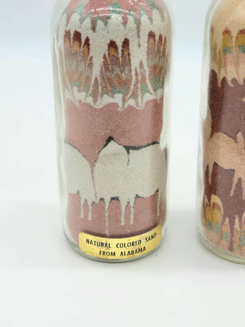 Vintage Sand Art in Bottles Set of 2 Moose and Buffalo Etsy