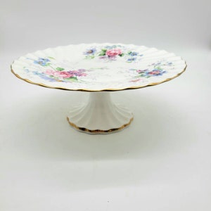 Crown Staffordshire Pedestal Cake Stand "England's Glory" 10.5"