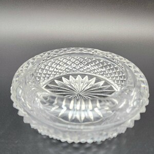 Vintage Crystal Ashtray Diamond and Star Pattern