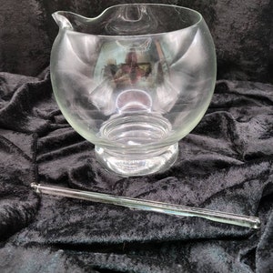 Vintage Glass Cocktail/Martini Pitcher with Stirrer.