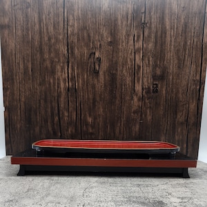 Vintage Japanese Sushi Trays Large Set of 2 Lacquered