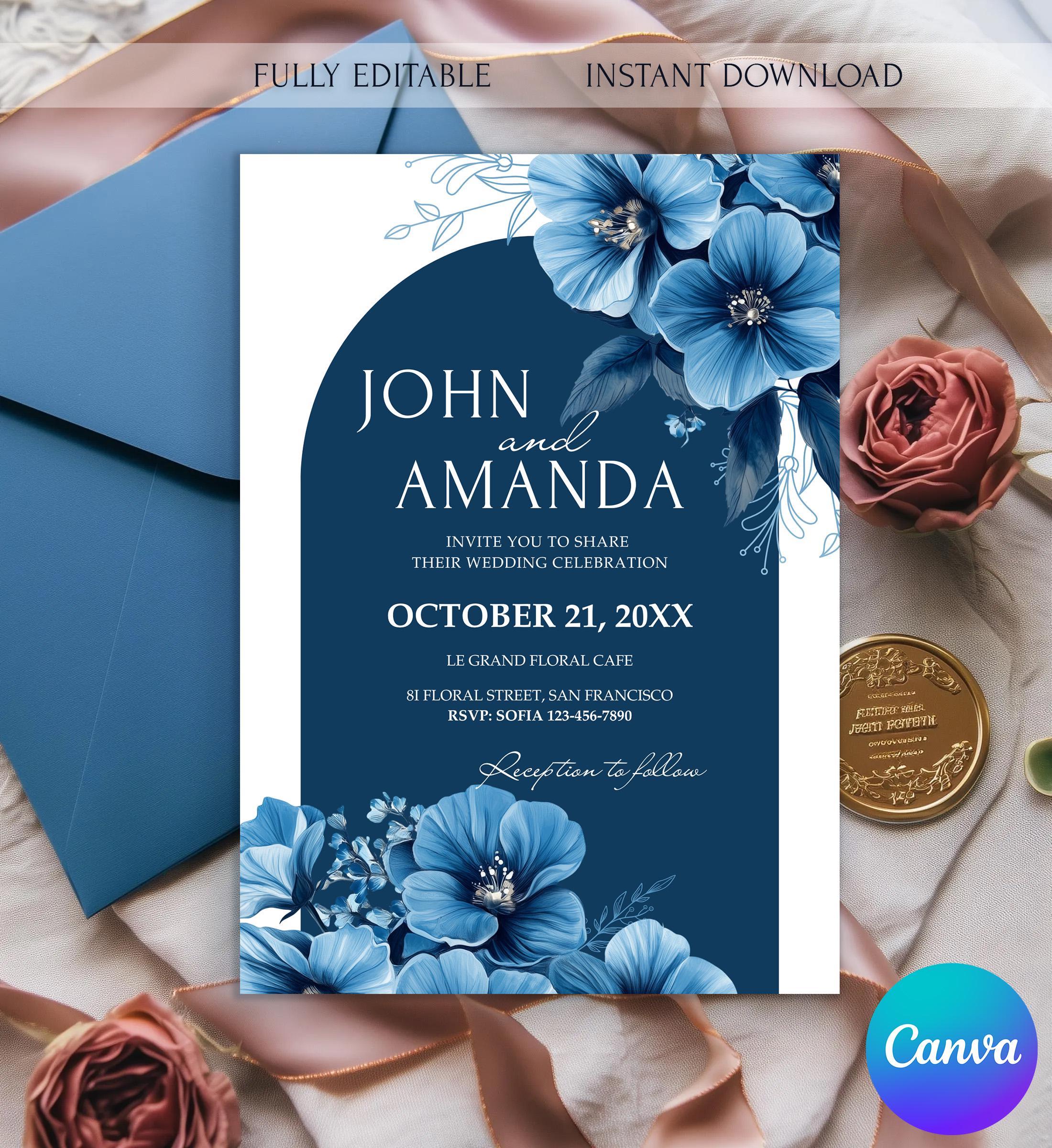 Invitación aguamarina - Etsy México, image size:2200x2400