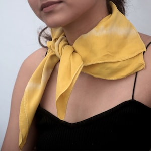 Tie-Dye Organic Cotton Neckerchief – Handmade Summer Scarf, Vegan & Eco-Friendly Gift, 60 x 60 cm