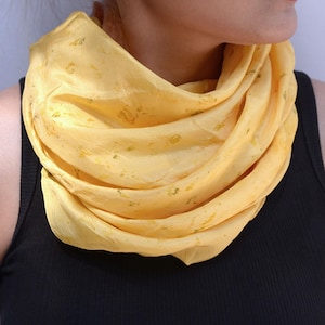Handwoven Eco-Printed Silk Scarf: Ethical Artisan Design