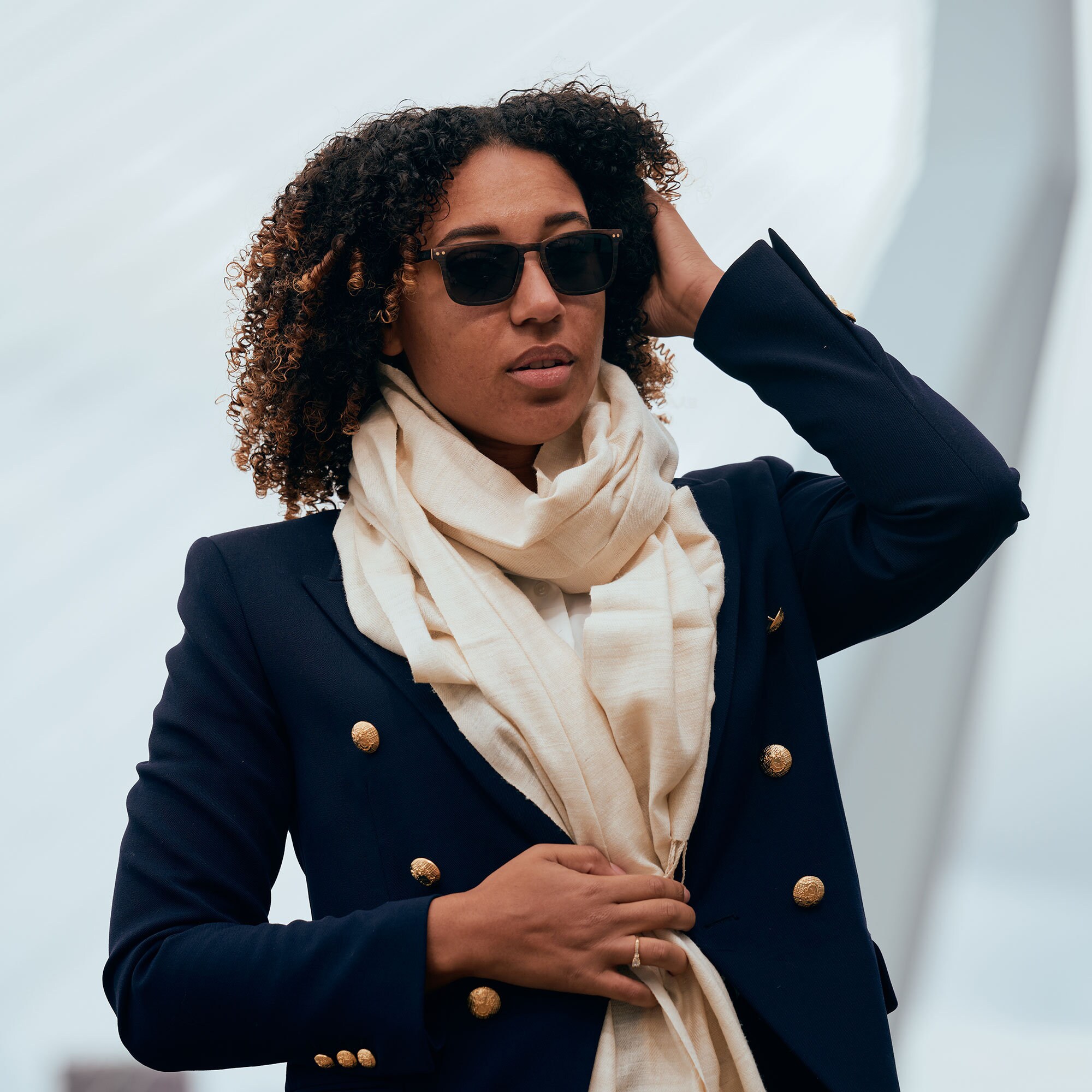 White Stole Eri Silk Vegan Handwoven Natural Etsy