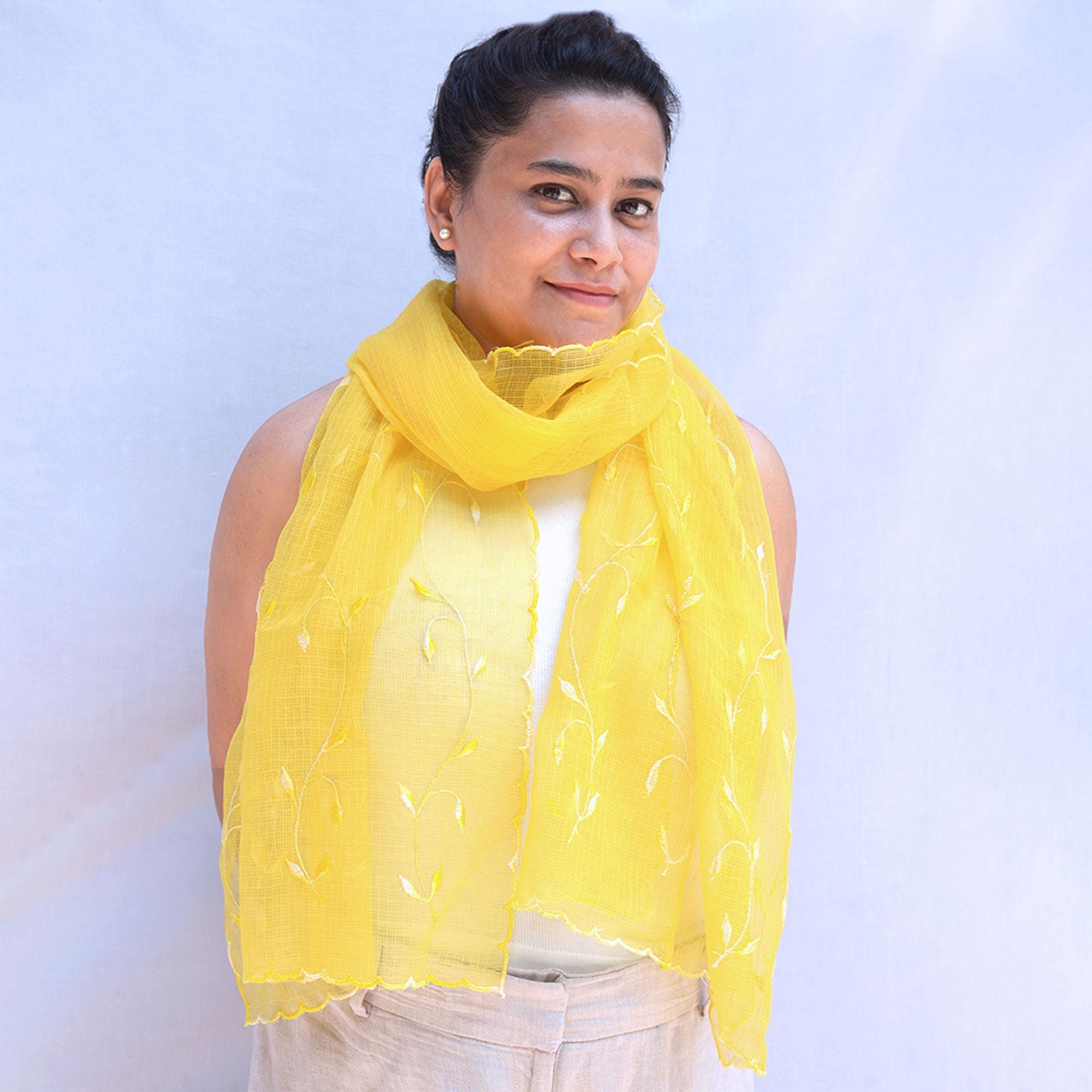 Organic Cotton Stole – Handwoven Kota Doria Shawl 60x200 Cm Organic Cotton Stole – Handwoven Kota Doria Shawl 60x200 Cm