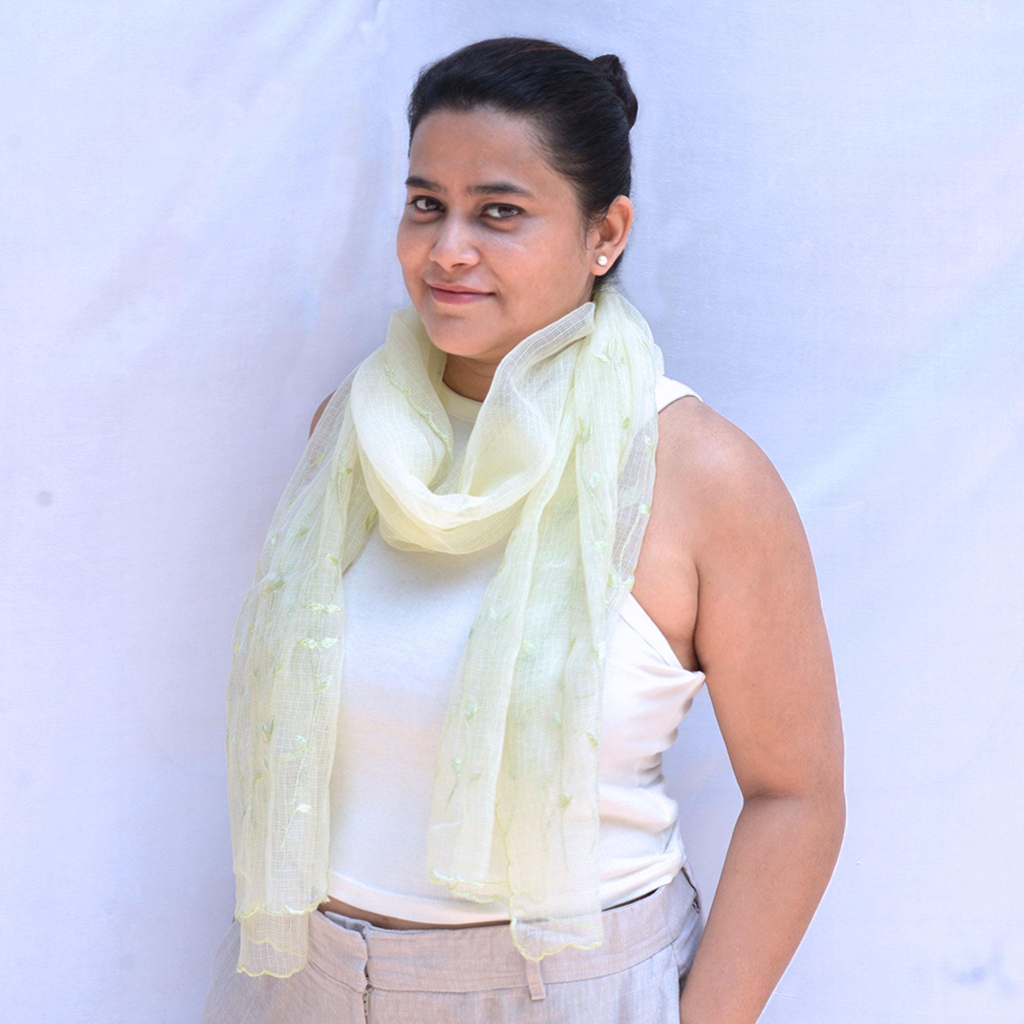 Organic Cotton Stole – Handwoven Kota Doria Shawl 60x200 Cm Organic Cotton Stole – Handwoven Kota Doria Shawl 60x200 Cm