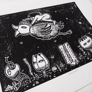 Linocut Imminent