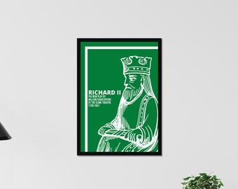 Richard II - First Run Art Print - William Shakespeare, The Globe Theatre Print - A5/A4/A3/A2 - Framed or Unframed