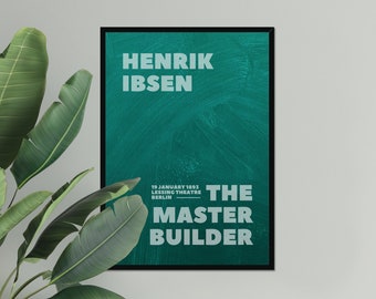 The Master Builder by Henrik Ibsen - First Run Art Print. Framed or Unframed. A5/A4/A3/A2