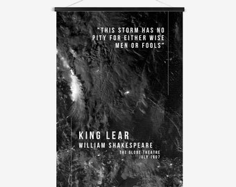 King Lear by William Shakespeare at the Globe Theatre, London. First Run Art Print. Framed or Unframed. A5/A4/A3/A2