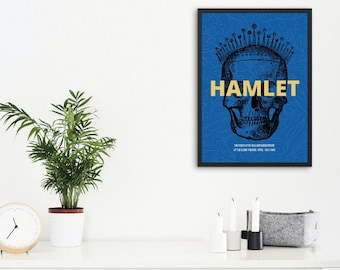 Hamlet - First Run Art Print - Shakespeare, The Globe Theatre Print - A5/A4/A3/A2 - Framed or Unframed