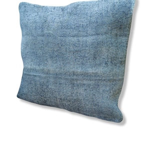 Kilim cushion hemp, cushion hemp 50x50, cushion cover hemp, cushion cover blue, cushions made of hemp