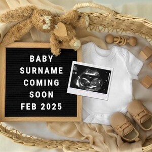 Faire-part de grossesse - fichier numérique | Faire-part bébé | Bientôt personnalisé | Échéance | Naissance du bébé | Cadeau de grossesse