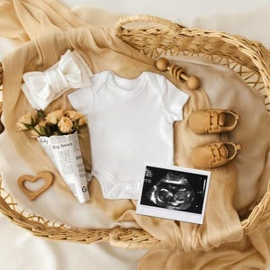 Faire-part de grossesse pour bébé - Fichier numérique | faire-part bébé | Bientôt personnalisé | Nom de famille | Échéance | Naissance du bébé