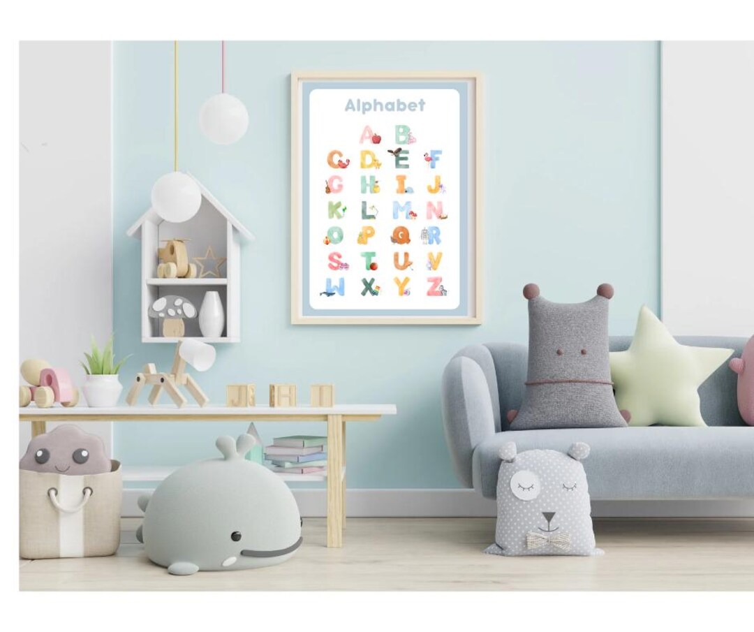 Alphabet Print Kids | Kids Wall Art | Alphabet | Phonics | Kids Bedroom ...