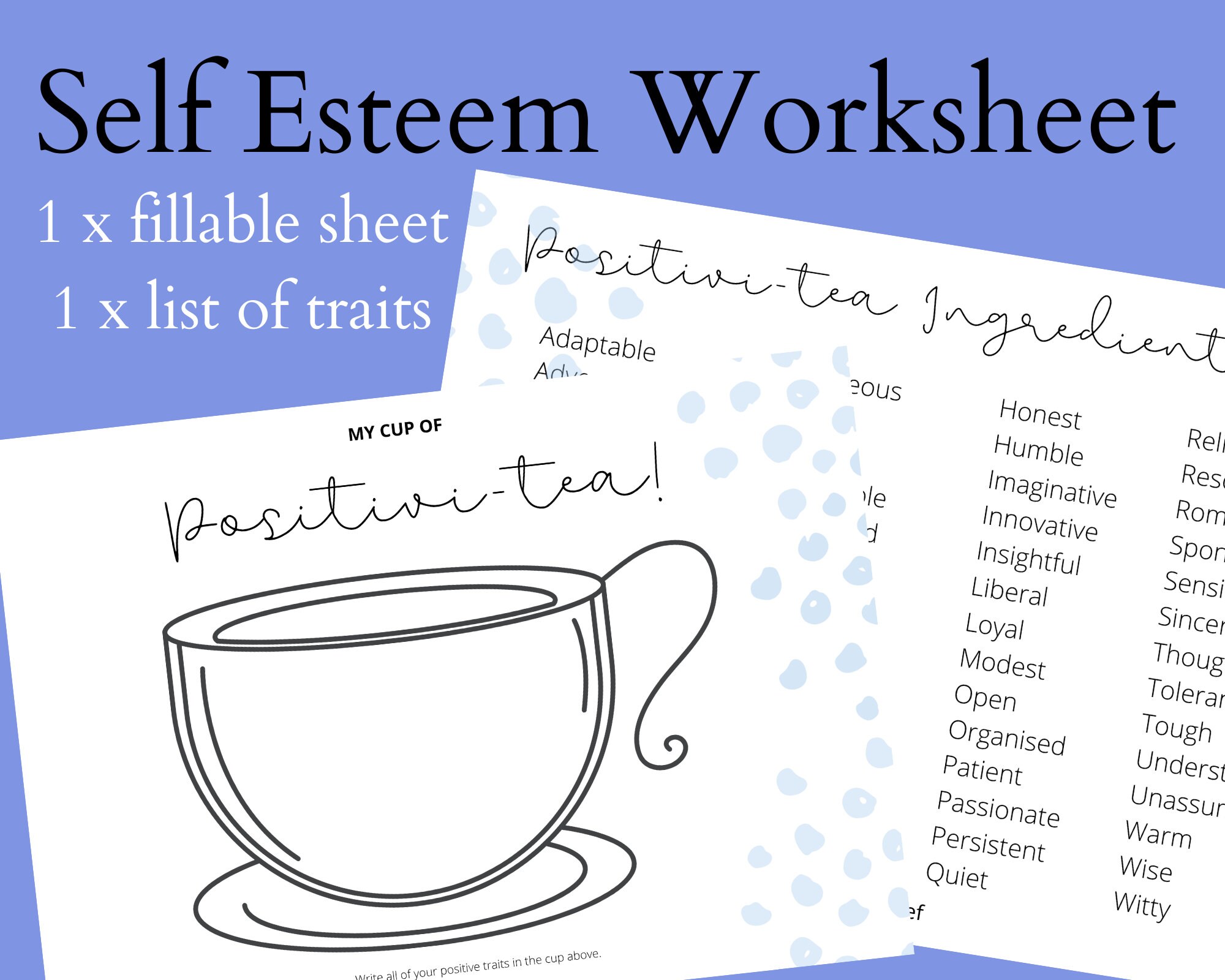 My Strengths Worksheet Fillable Printable PDF Mental Health Printable