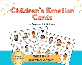 Utskrivbara känslokort för barn | Social-emotionell inlärning (PDF)