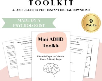 ADHD Mini Toolkit | Brain Dump, Task Planner (Printable PDF)