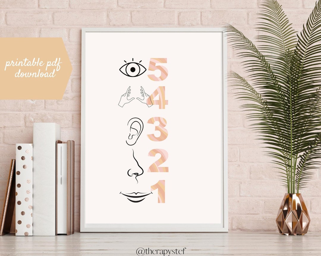 Grounding Poster Mental Health Poster Counselor Office Decor ...