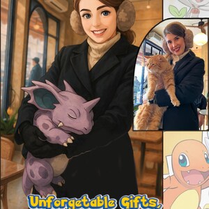 Custom Trainer Card, Custom Trading Card , Custom Illustration Card, Poke Illustration, Artist rendition, Cartoon art, Anime Gift, Tcg