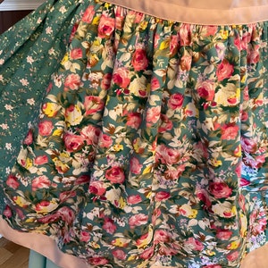Garden Party Hostess Apron | Half Apron | Floral Design Apron |Retro Apron
