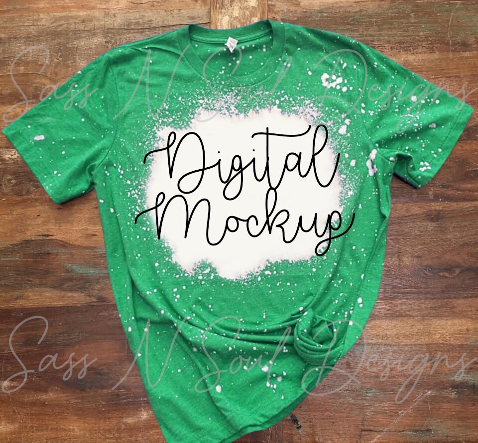 Green shirt bleached Clearance