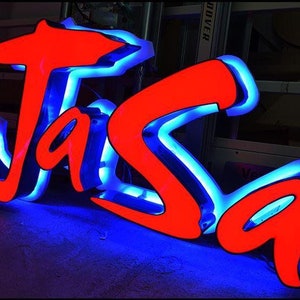 Backlit Sign for business, Custom logo led light signage, 3D logo letters 3D Custom office Sign leds, Backlit Sign for business