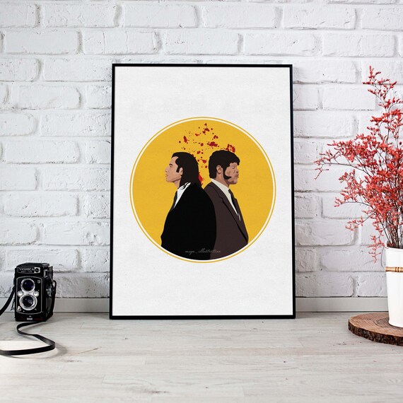 Pulp Fiction Poster Art Print Tarantino Poster Print Movie | Etsy