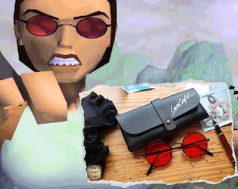 Gafas de sol Lara Croft Clásica y estuche con firma oficial  - Tomb Raider