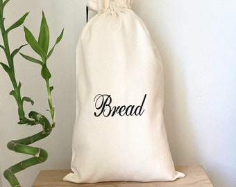 HomePrepCo Linen Bread Bag Embroidered Kitchen Pouches, Kitchen Organizer, Rustic Home Decor - Handmade Gift