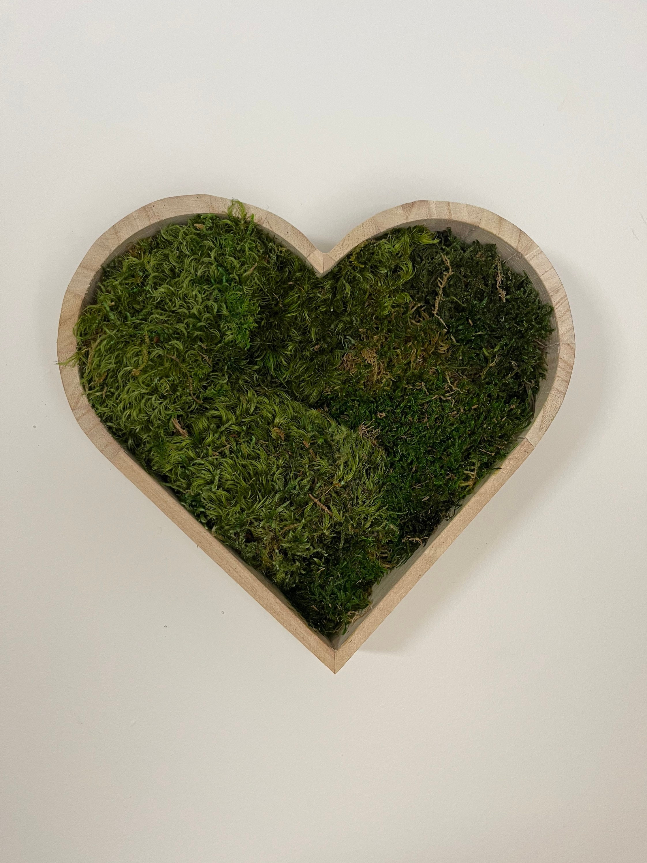 Cadre/Décor Support Cœur en Végétaux Stabilisé Cadre Végétal Art Mousse Cœur