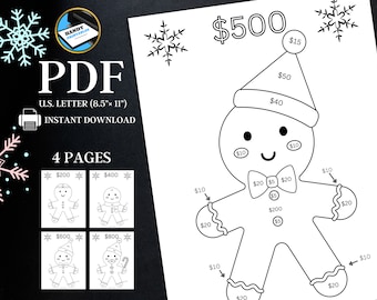 Savings Challenge Printable, Christmas Savings Challenge, Holiday Savings Printable, Savings Tracker, Holiday Savings Challenge, 8.5 x 11