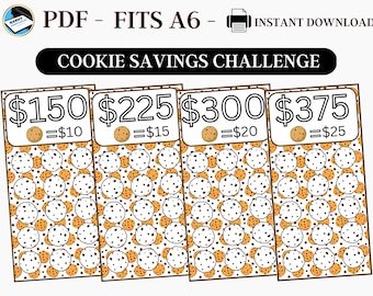 Savings Challenge Printable, A6 Savings Challenge, Cute Savings Challenge, Savings Challenge Bundle, A6 Sized Mini Savings, Fits A7, PDF