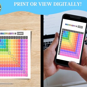 Printable Multiplication Chart, Multiplication Square, Multiplication ...