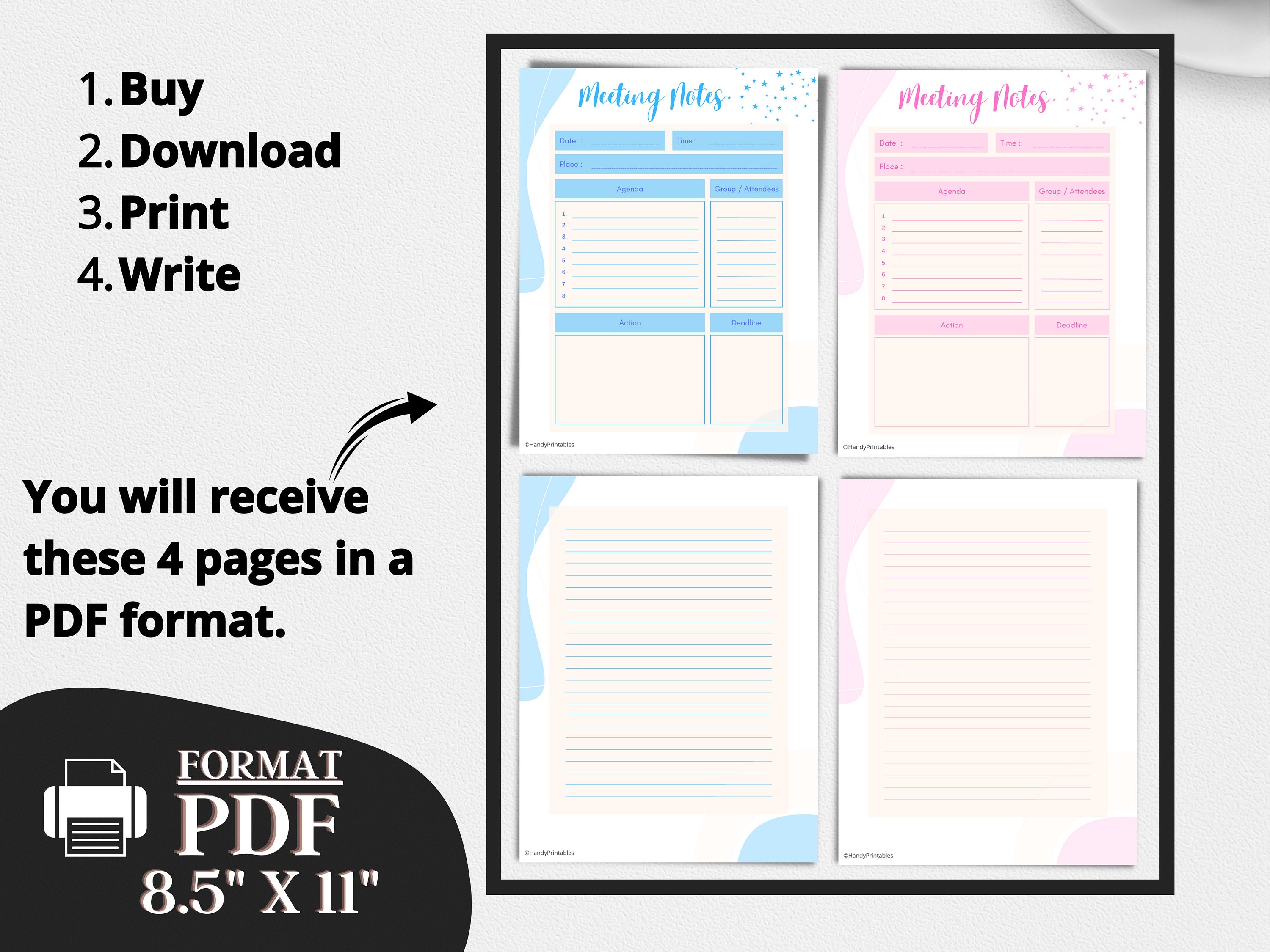 Workplace Note Meeting Notes Template, Work Day Notes, Work Groups, Teacher Notes ...