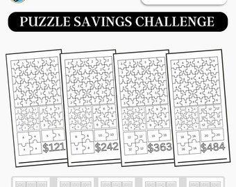 Savings Challenge Printable, A6 Savings Challenge, Puzzle Savings Challenge, Savings Challenge Bundle, A6 Sized Mini Savings, Fits A6, PDF
