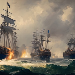 Battle of Trafalgar 1805 wall art, ship art, Trafalgar Battle.British royal navey,admiral lord nelso, French armarda, battleships,seascape,