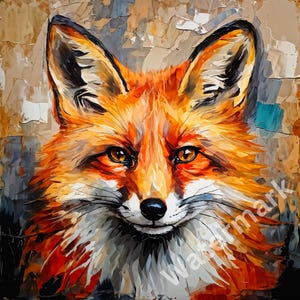 Arte de parede de raposa, impressão de pôster, tapeçaria de parede de raposa, decoração de sala de estar, decoração de animais, decoração de casa, tapeçaria de parede de raposa, arte caprichosa - abstrato de raposa