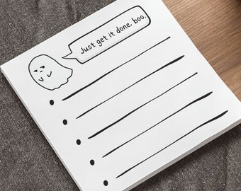 Get It Done Boo, divertente blocco note post-it, note adesive di Halloween, lista delle cose da fare carine, cancelleria novità, casa e ufficio, regalo di Halloween