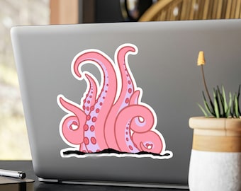 Octopus Tentakeln Vinyl Aufkleber, Riesenkalmar Angriff, Oktopus Aufkleber, Laptop Aufkleber, Hydroflask Aufkleber, wasserabweisender Skateboard Aufkleber