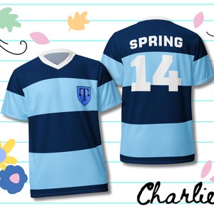 Heartstopper Replica Shirt, Charlie Spring Rugby Jersey, School Uniform, Unisex Sportswear, Couples Costume, Christmas Gift, LGBTQ Costume