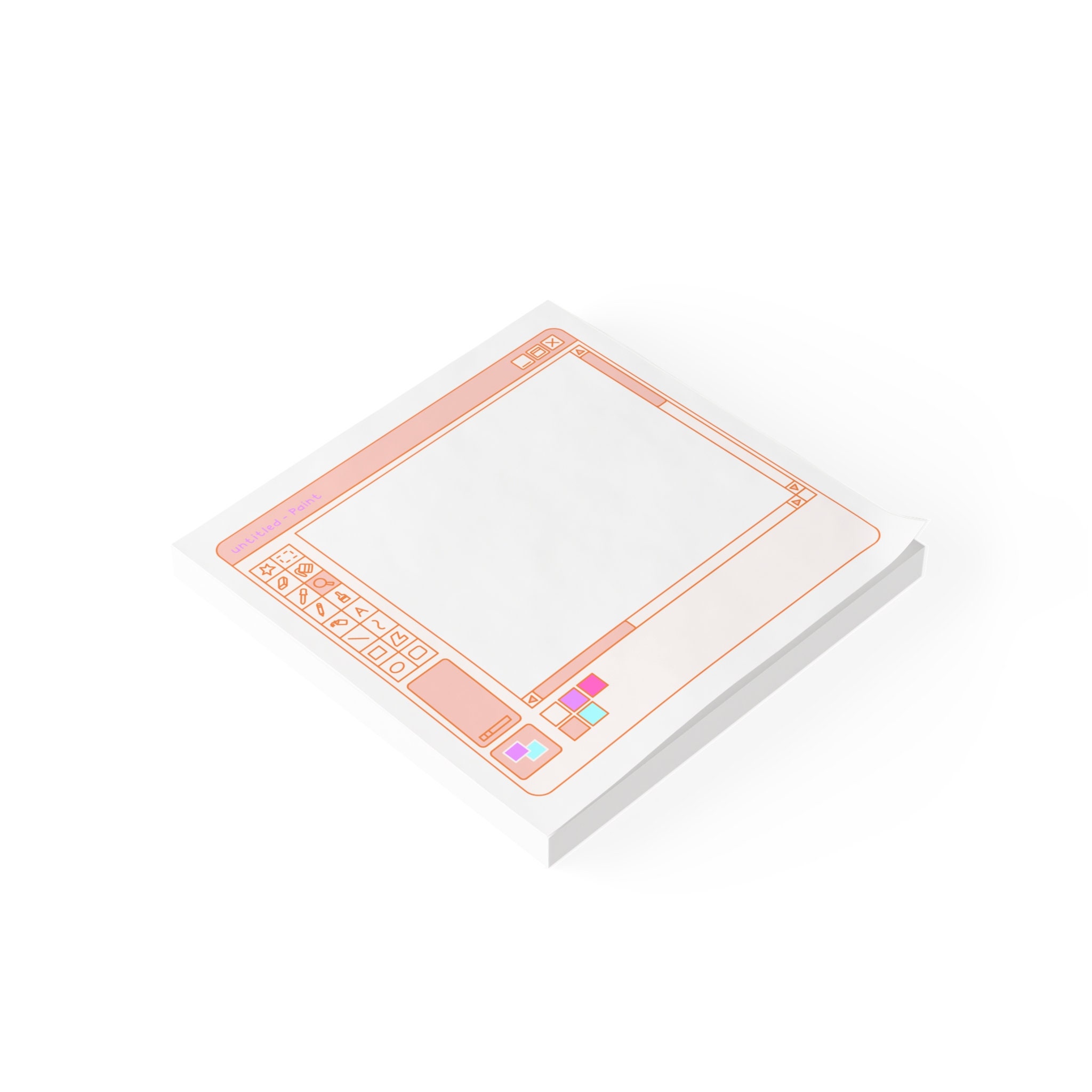 Paint Program Post-it Notes, Cute Notepad, Doodle Post-it Notes ...