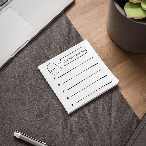 Get It Done Boo, Funny Post-it Note Pad, Halloween Sticky Notes, Cute To Do List, Novelty Stationary, Home and Office, Halloween Gift